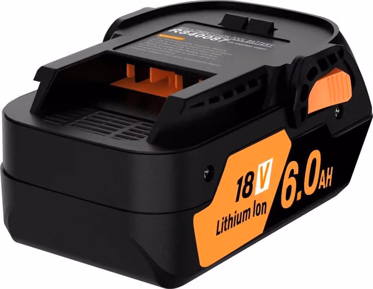 Batteria agli ioni di litio, capacità 6000 mAh, compatibilità 18 V, 1 pezzo da 6000 mAh