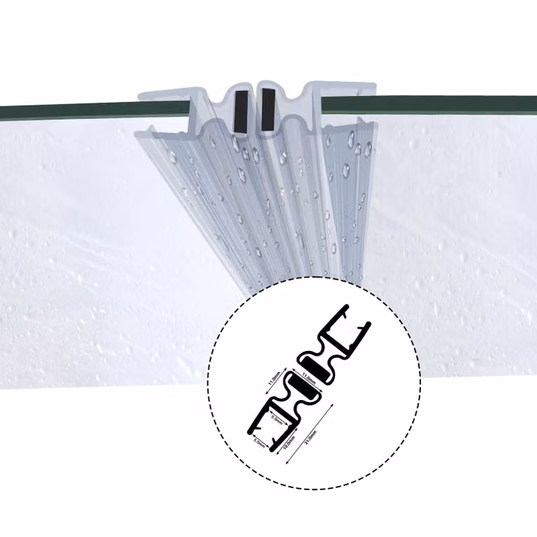 Guarnizione magnetica 180° 5mm DM03 doccia Guarnizione doccia per docce rotonde 200cm 1 paio