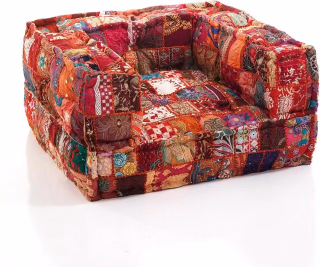 Poltrona in cotone 100% rossa cm. L.80 x P.80 x H.40