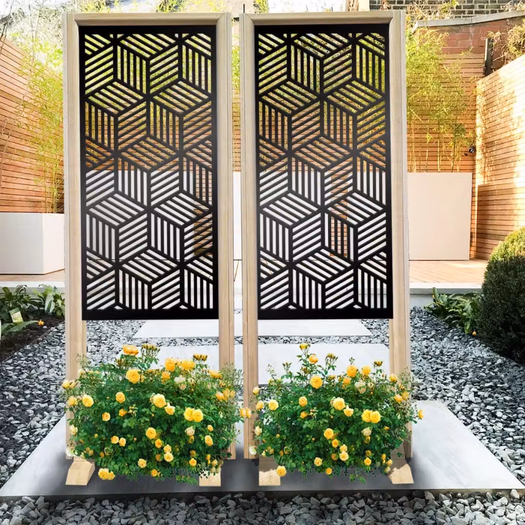 Paravento modulabile CUBIC Separè Signorbit in legno e PVC nero L: 70 cm, H: 190 cm, P: 50 cm – 2