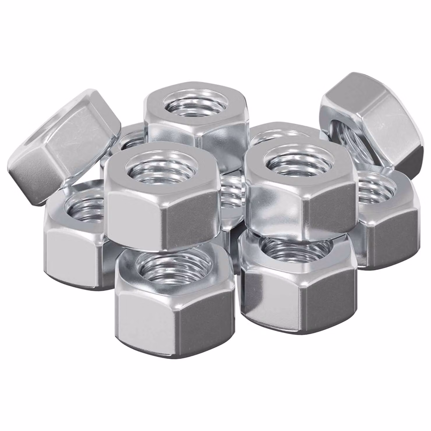 vidaXL Nuts Esagonali a Ghianda 3913 pcs Argento Metallo