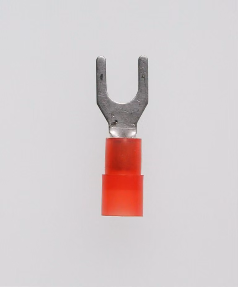 Capocorda a pressione DIN 46237 isolato, a forcella Sezione 0,5 mm² - 1,5 mm² rosso, trasparente - 1 pezzo