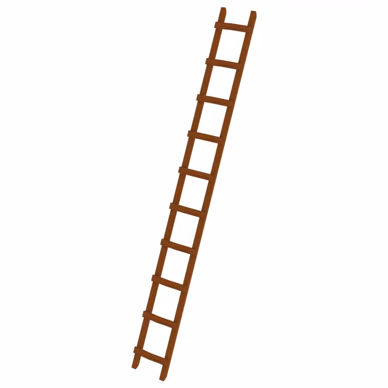 Scala per tetti in legno 10 pioli