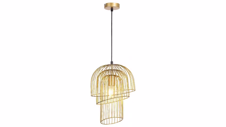 Rabalux 6228 Lampada a sospensione 1 spot Rowena, E27, oro, rotonda, moderna, ø280mm