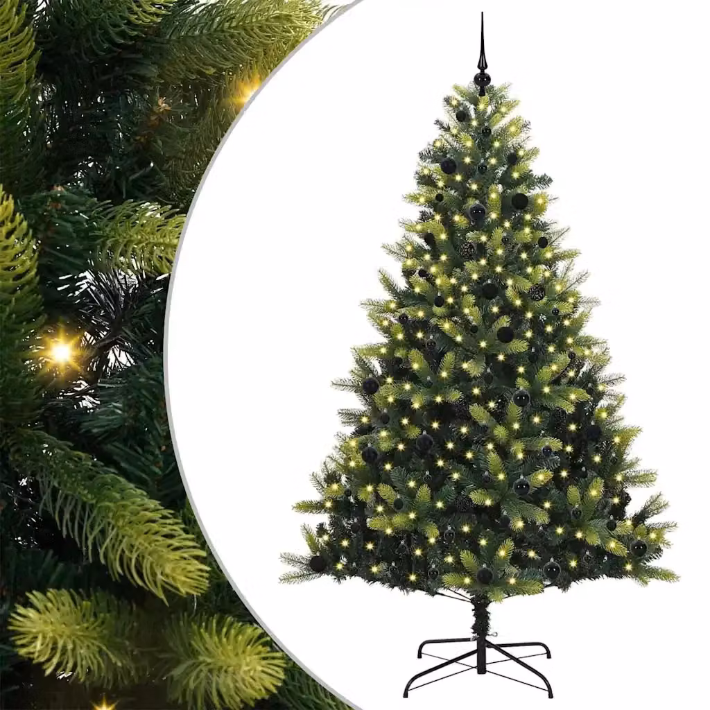 Albero di Natale artificiale verde con 300 LED vidaXL, Altezza: 147 cm – 2