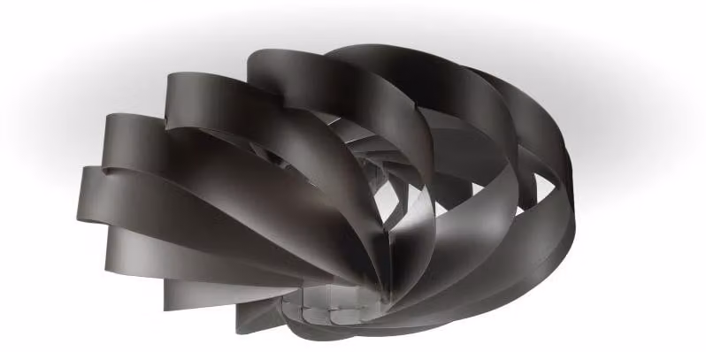 Plafoniera Moderna Flat Polilux ® Nero 1 Luce E14