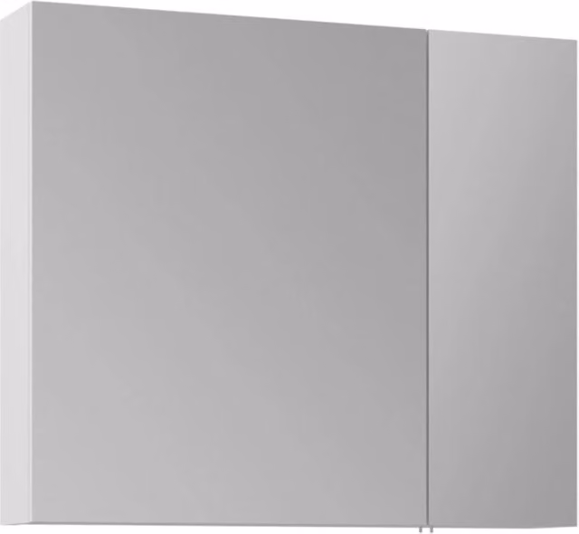 Mobile da bagno con specchio "Nuvola 80 v2" - 75 x 16 x 66 cm - Bianco