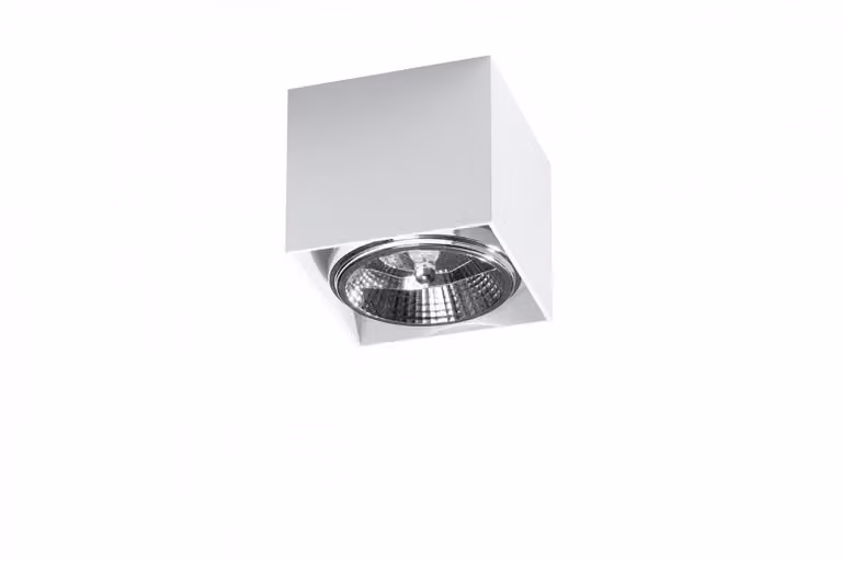 Lampada a soffitto BLAKE bianco 1xGU10/ES111 10W alluminio 11x12x12cm Sollux Lighting