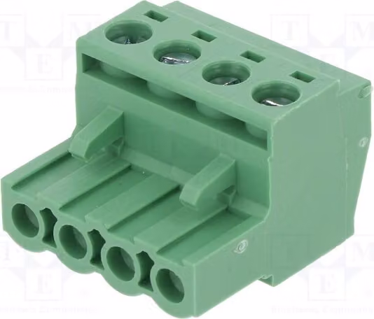 1 x Barra di connessione a spina dritta, disattivabile, connettore da 5 mm, numero di vie: 4, femmina, modello: 2EDGKT-5.0-04P-14-1000AH