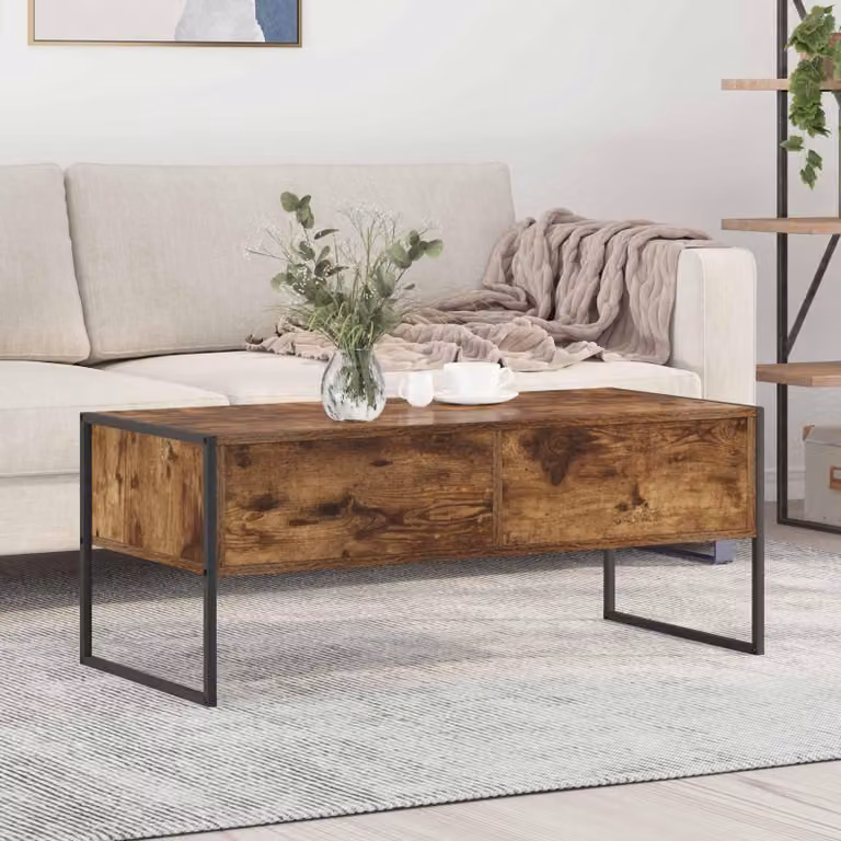 Maison Exclusive - Tavolino in legno affumicato 100 x 46 x 40 cm Materiale ligneo