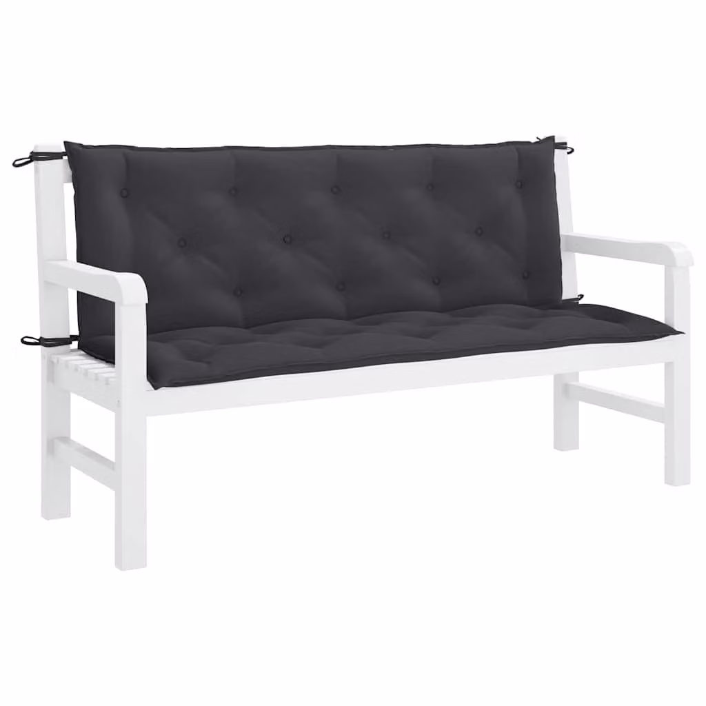 vidaXL Cuscino per Panca Nero in Tessuto Oxford, L 150 x P 50 x H 7 cm