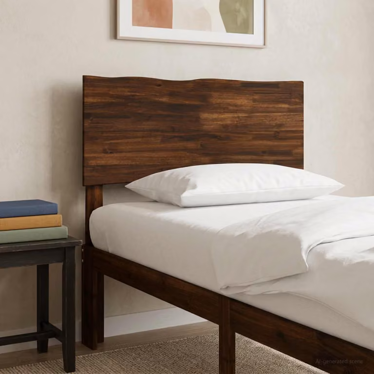 Testiera per letto vidaXL ROSTOCK in legno massello di acacia, Marrone Scuro, Larghezza: 75 cm
