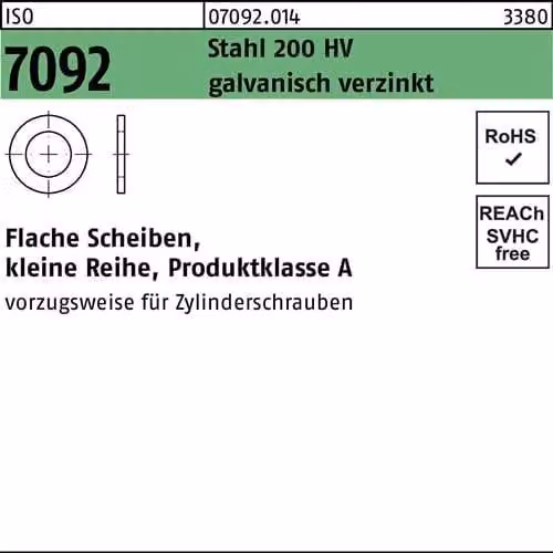 Dischi Reyher ISO 7092 18 (19x30x3 ) HV, vz 070920140180000 (500 pezzi)