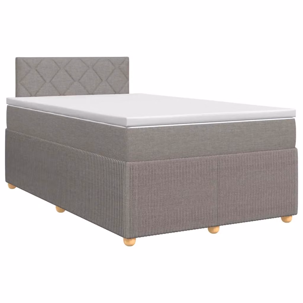 Letto box spring con materasso ibrido vidaXL in tessuto beige e grigio L/P: 120 x 200 cm – 2