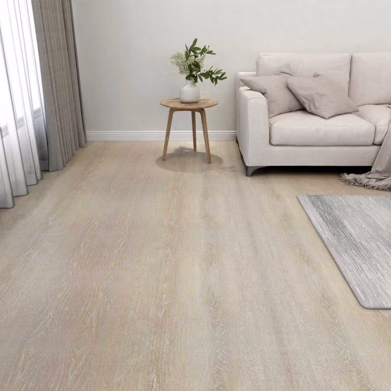 vidaXL Piastrelle in PVC Autoadesive Beige per Pavimento Moderno, 5,11 m², 55 Pezzi