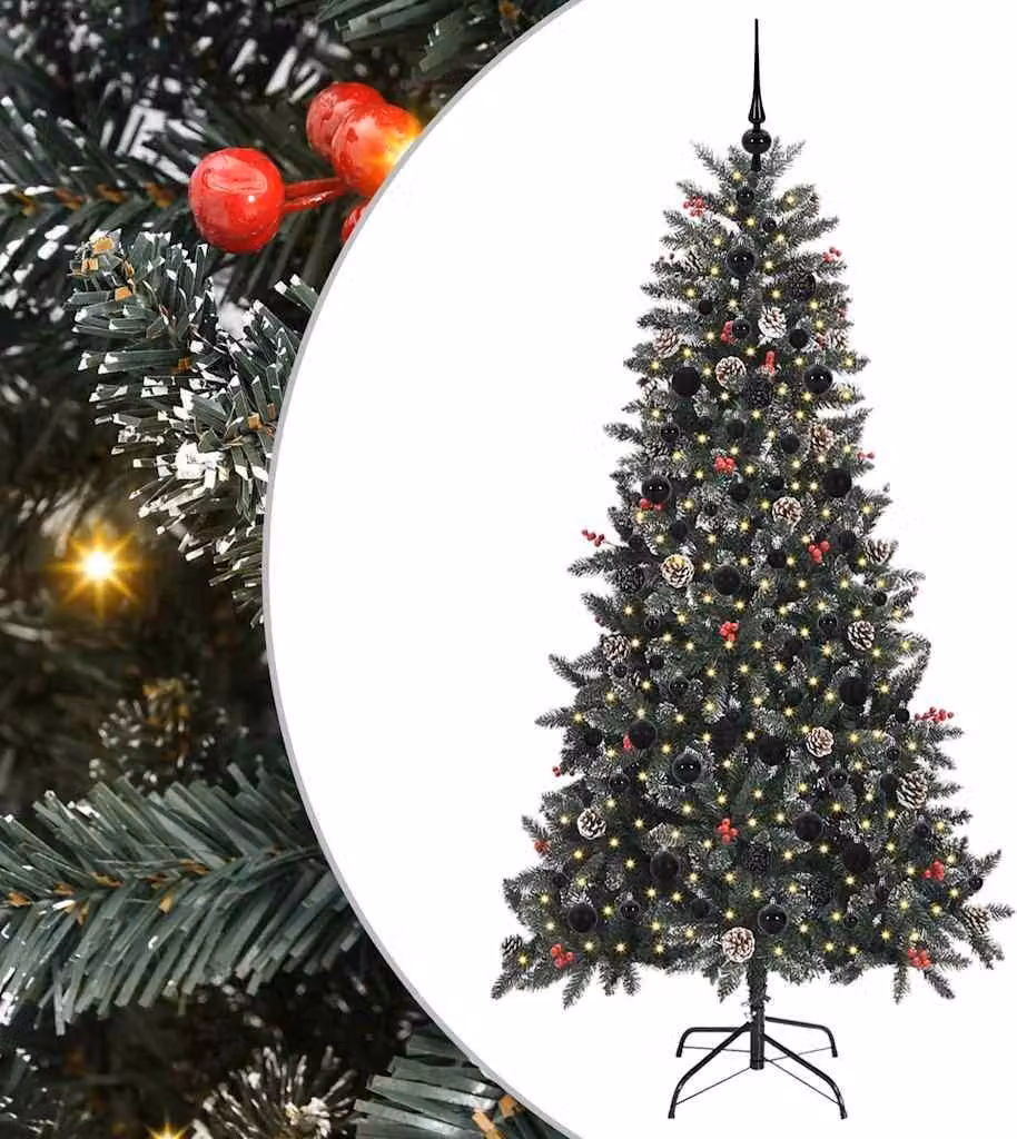 Albero di Natale artificiale verde 210 cm PVC, plastica e acciaio