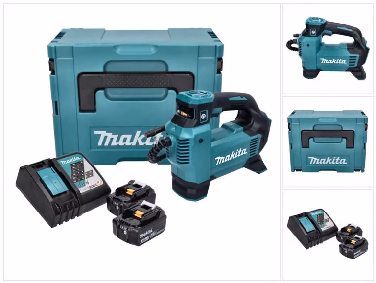 Compressore a batteria Makita DMP 181 RFJ 18 V 11,1 bar + 2x batteria ricaricabile 3,0 Ah + caricabatterie + Makpac