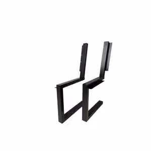 Gambe per panca 2pcs 40x60cm verniciate a polvere nera Pattini per panca Telaio per panca in acciaio per panca da giardino