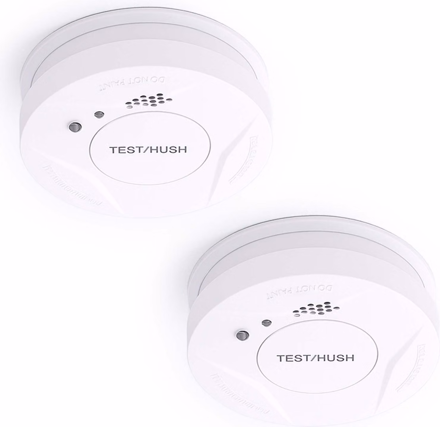 Wiltec 2x rivelatore di fumo con set di batterie da 9 V, rivelatore di incendio con funzione HUSH, affidabile rivelatore di incendio con potenza sonora di 85 dB, rivelatore di incendio fotoelettrico, efficace protezione antincendio