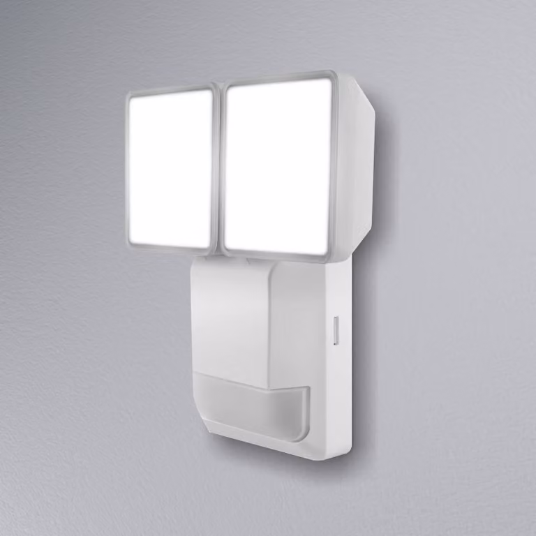 OSRAM Faretto da esterno con sensore LED ENDURA PRO, bianco, IP55 PRO, Bianco / Opale, Plastica, Lampada LED da esterni