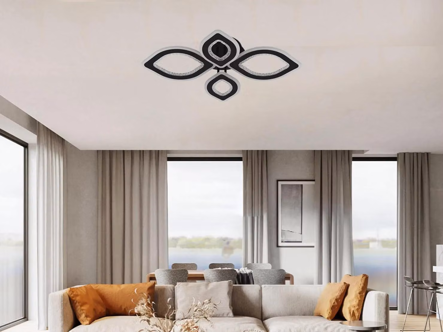 Lampada a soffitto a LED con telecomando, 95W - J3348/B