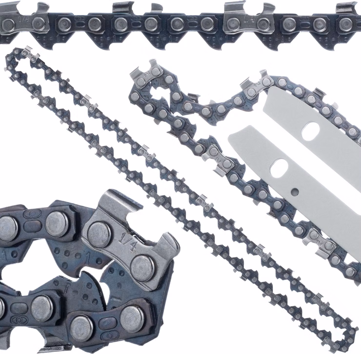 Rosfix Catena per Motosega Passo 8” – 1/4”, 24 Denti di Taglio, 48 Maglie di Trasmissione | Acciaio Temprato, Resistente all'usura
