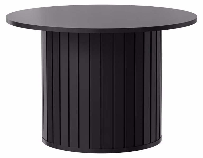 Selsey Zante - Tavolino rotondo con gambe a colonna, nero, 70 cm