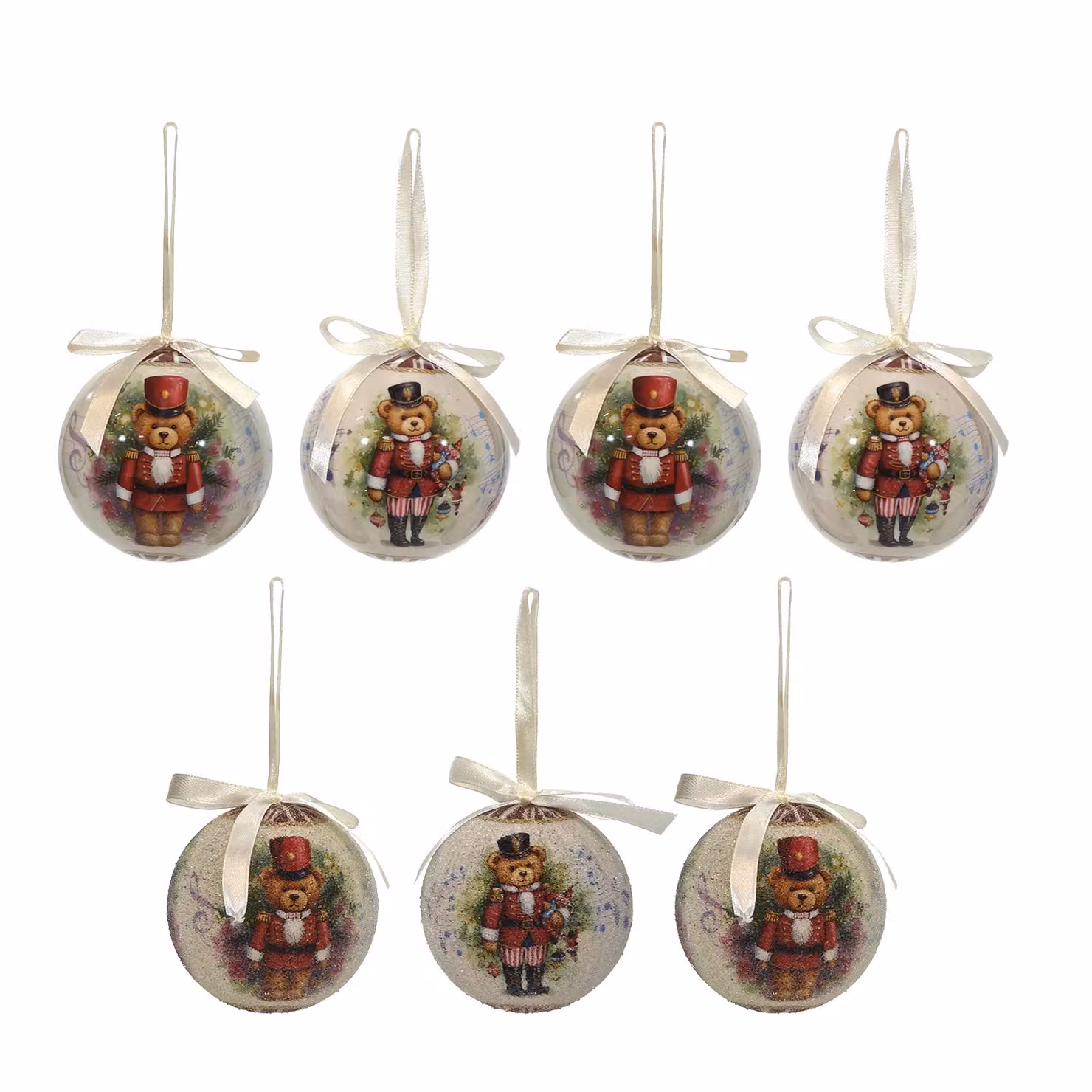 Set di 7 palline di Natale VESTIAMO CASA decorazioni infrangibili multicolore diametro: 7,5 cm – 2