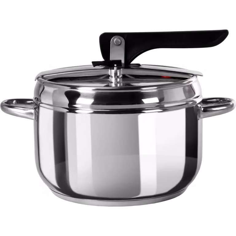 Pentola a pressione Gusto Casa Matilde in acciaio inox color argento, capacità 5 litri, diametro 22 cm