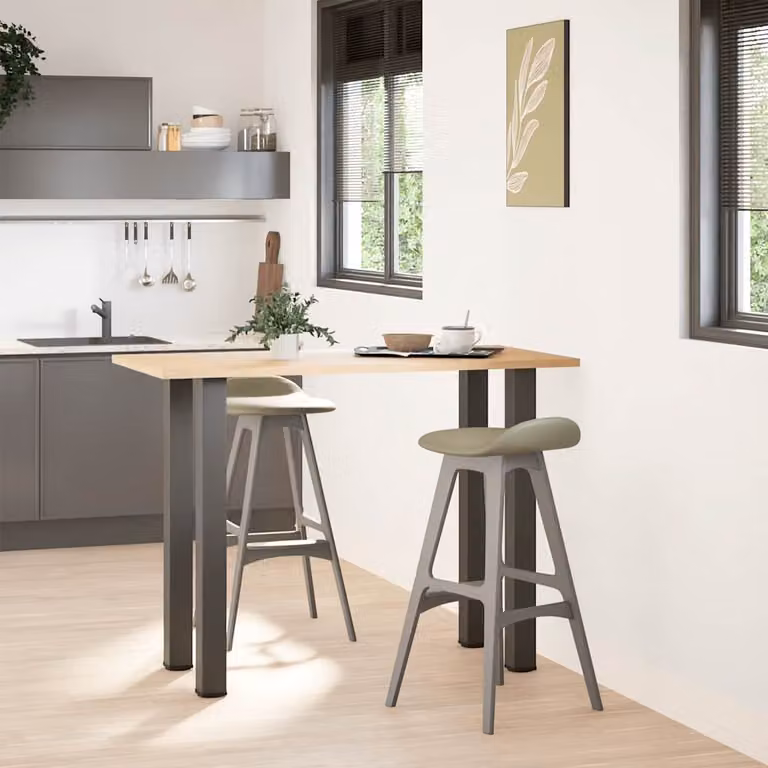 vidaXL Gambe per tavolo da bar 4 pz Antracite 90-92 cm Acciaio