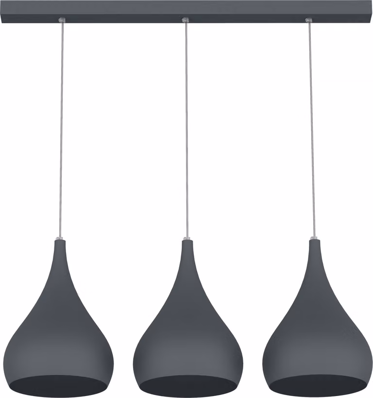 Lampada A Sospensione Calice Lineare X3 Monocolore Opaca