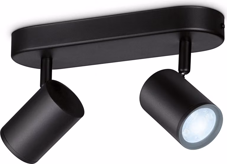 Philips WiZ bianco sintonizzabile 8719514551831 Faretto IMAGEO 2xGU10 10W/700lm 2700-6500K nero dimmerabile