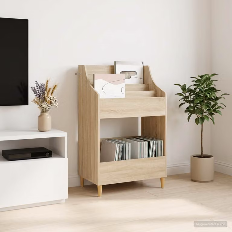Scaffali per Media vidaXL in Rovere Sonoma Marrone L: 70,5 cm, P: 46 cm, H: 112 cm