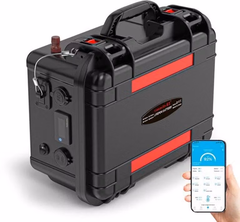 Batteria portatile - 300Ah - 12.8V LiFePO4 - Ideale per attività all'aperto e campeggio