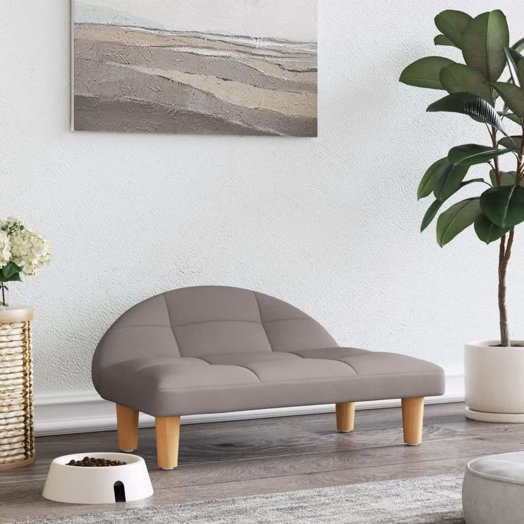 The Living Store Letto per cani Taupe 70x52x30 cm Tessuto