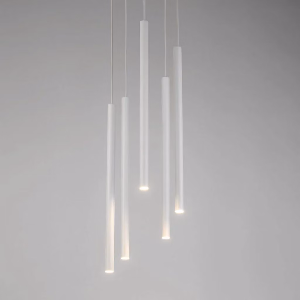 Lampada sospesa moderna Sopel Sigma Lighting bianca con 5 luci G9 e altezza regolabile – 2