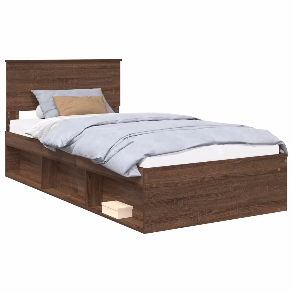 Struttura letto con cassetti vidaXL in pino massello marrone L/P/H: 210 x 100 x 90 cm – 2