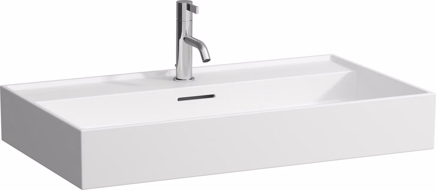 LAUFEN Kartell lavabo à poser, 3 trous pour robinet, avec trop-plein, 800x460mm, H8163367571081, H8163367571081