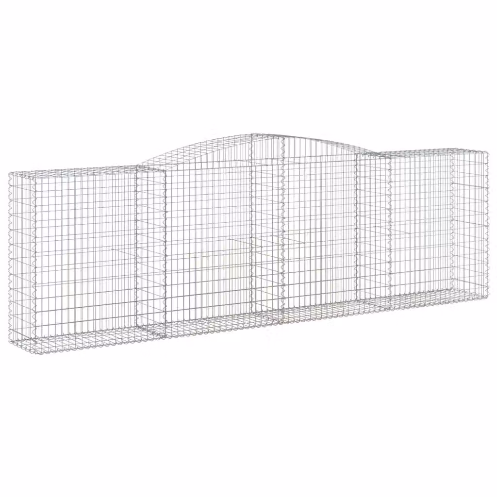 Cesto Gabbione ad Arco vidaXL in Acciaio Zincato Argento L: 400 cm, P: 50 cm, H: 120/140 cm – 2
