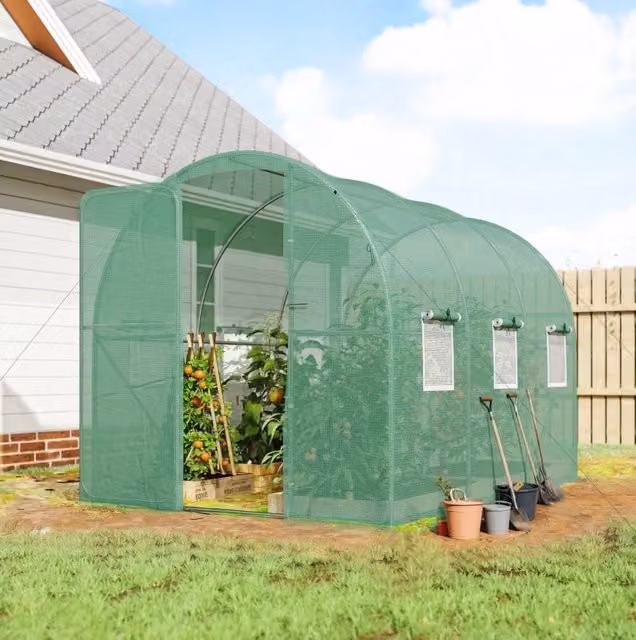 Serra a tunnel 2 x 3 m con 6 finestre e porta chiudibile