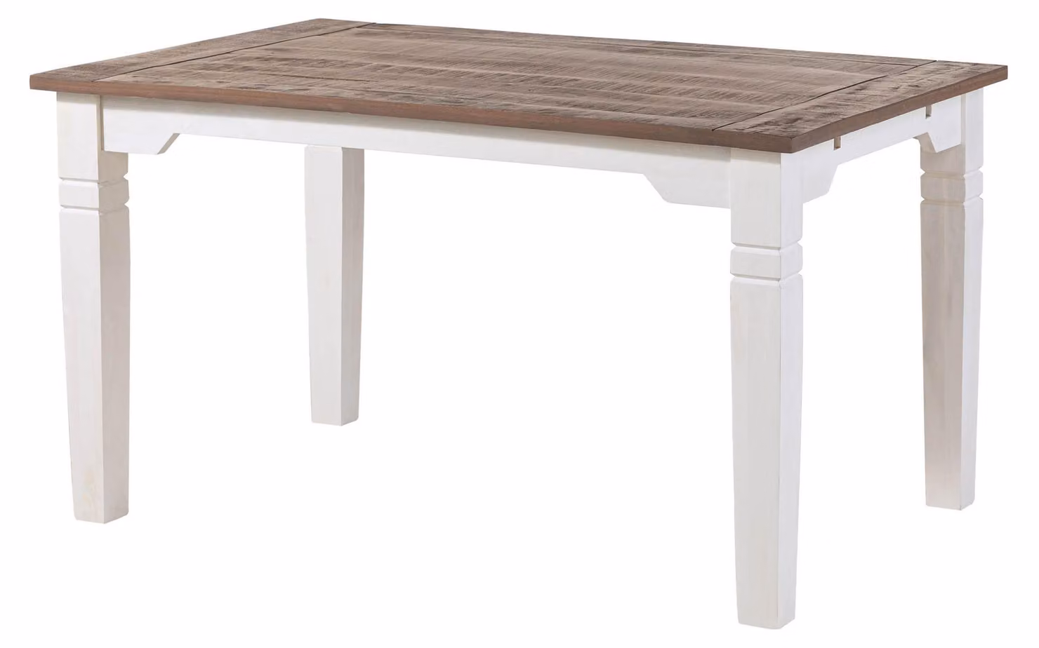 MASSIVMOEBEL24 | Tavolo da Pranzo TOULOUSE #114 in Legno di Mango Laccato Bianco - 140x90x76