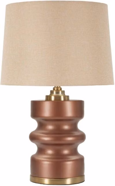 Lampada da tavolo Rosenthal b in marrone, oro e beige, diametro: 36,5 cm, altezza: 56,5 cm