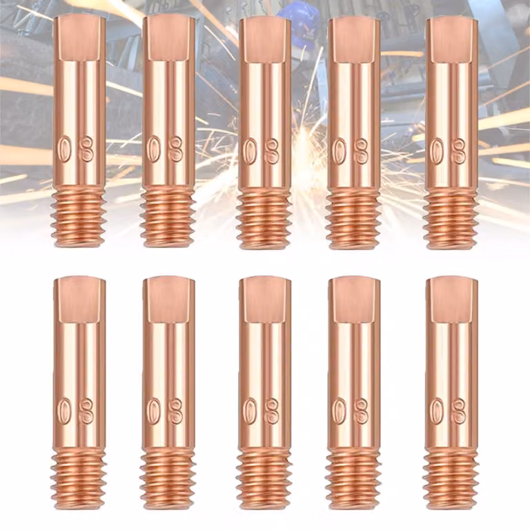 10 pezzi di puntali di contatto per saldatura Mig Mag da 0,8 mm, set di ricambi soggetti a usura