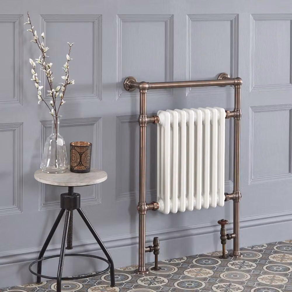 Scaldasalviette Design Tradizionale Bronzo Lucidato 930x620mm 540W Termoarredo - Elizabeth
