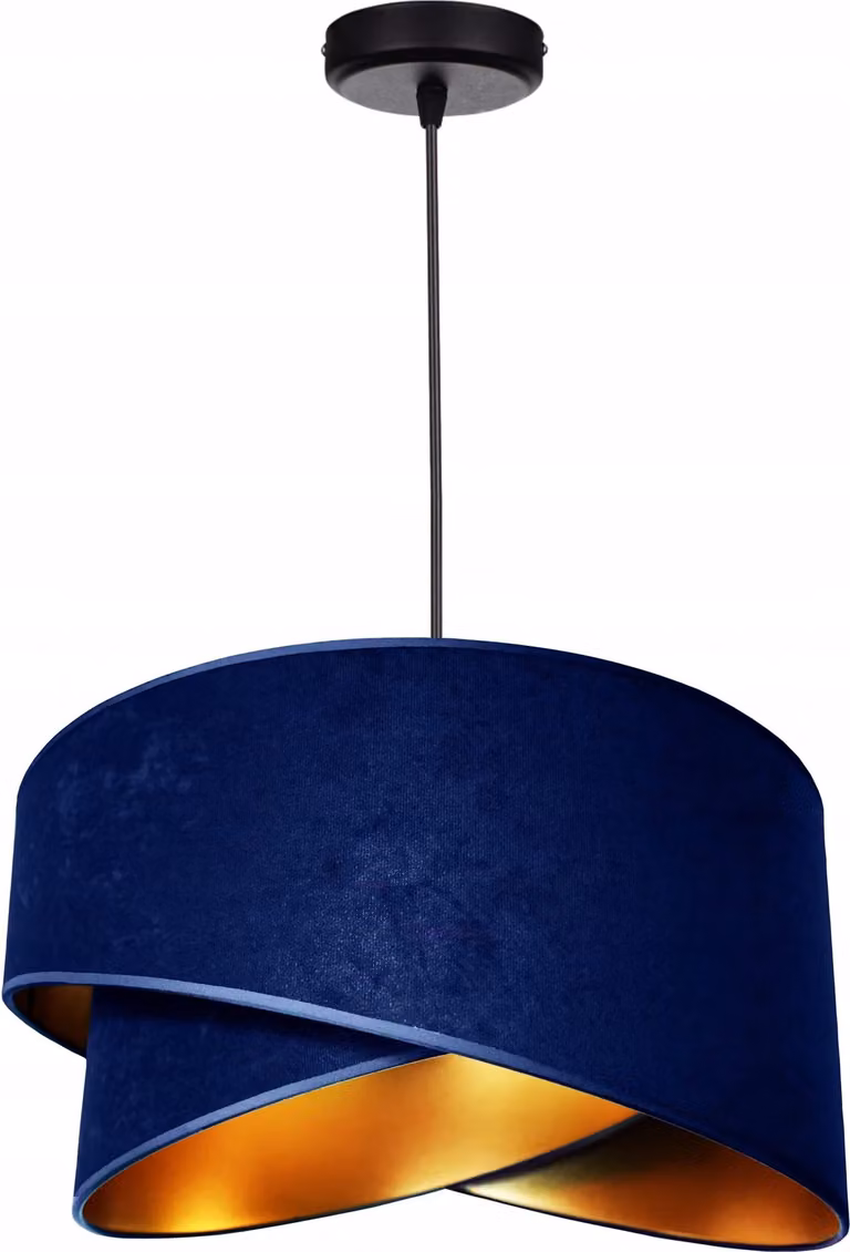 Lampada a sospensione paralume in velluto blu scuro lampada per sala da pranzo, lampada per soggiorno, lampada per cucina della serie N131 (N131-DB)