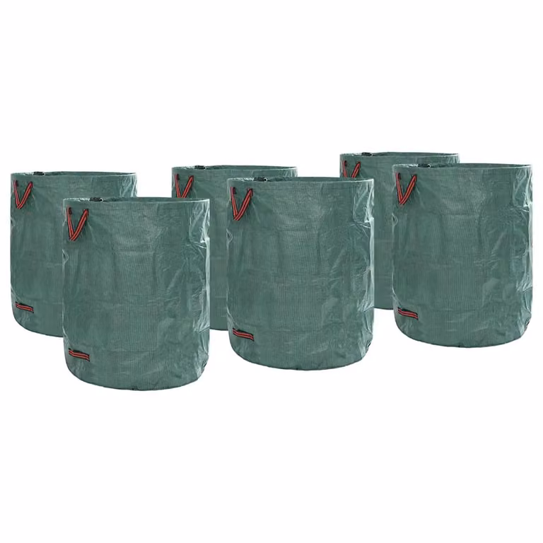 Set di 12 sacchi per rifiuti da giardino vidaXL in plastica verde da 500 l