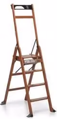 Scala domestica in legno Foppapedretti Lascala 4.0 colore noce con 4 gradini