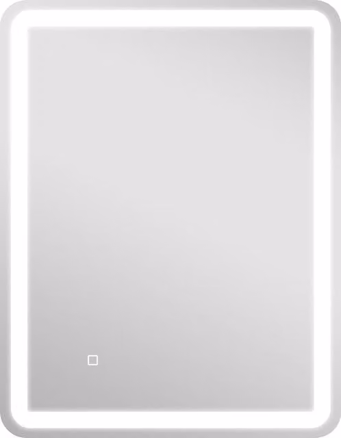 Specchio da bagno LED HOMCOM con luce dimmerabile, 3 temperature e funzione antiappannamento, L: 70 cm, H: 90 cm, colore argento