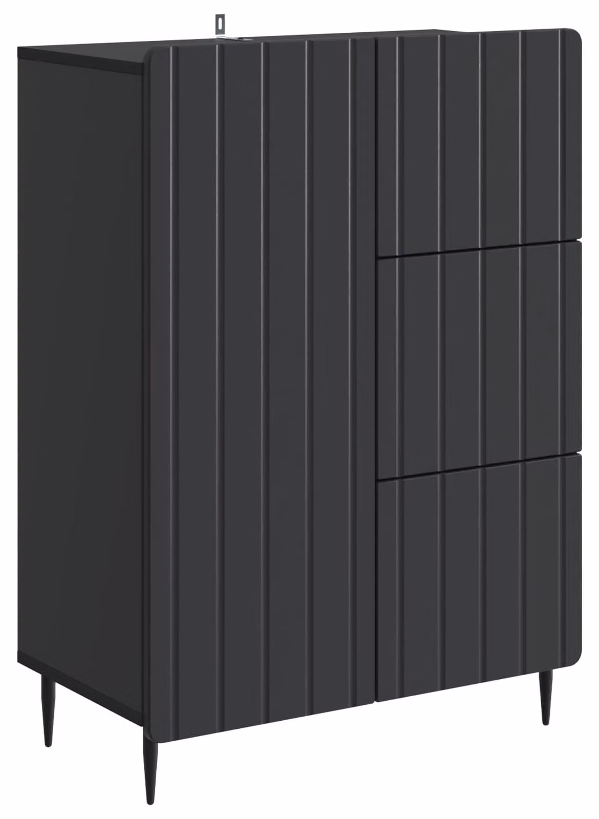 Credenza Nero 66 x 34,5 x 91,5 cm Legno ingegnerizzato