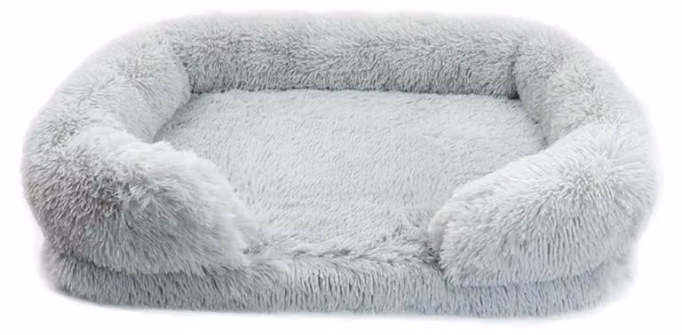 Cuccia ortopedica per cani, divano per cani, colore grigio, dimensioni L: 75x50x14 cm